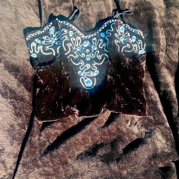 Bejeweled bustier with Silver Embroidery - Picture 2 of 2